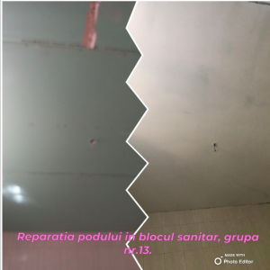 REPARAȚIA PODULUI ÎN BLOCUL SANITAR